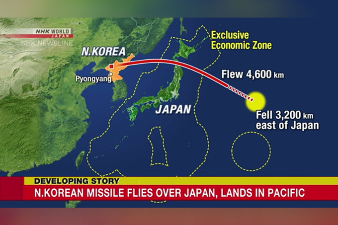gazeta.uz - Северная Корея запустила баллистическую ракету над Японией
